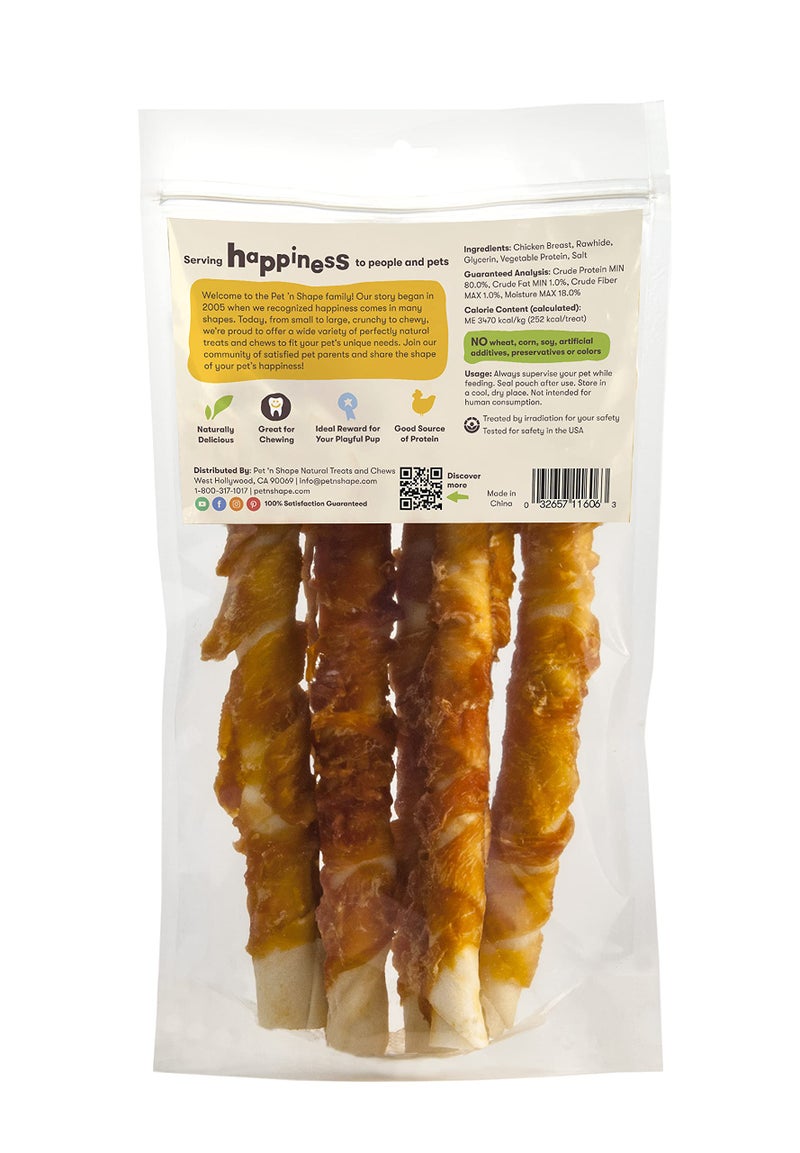 Pet 'n Shape Chik 'n Hide Twist - Chicken Wrapped Rawhide Natural Dog Treats, Large, 6 Count - Image 2